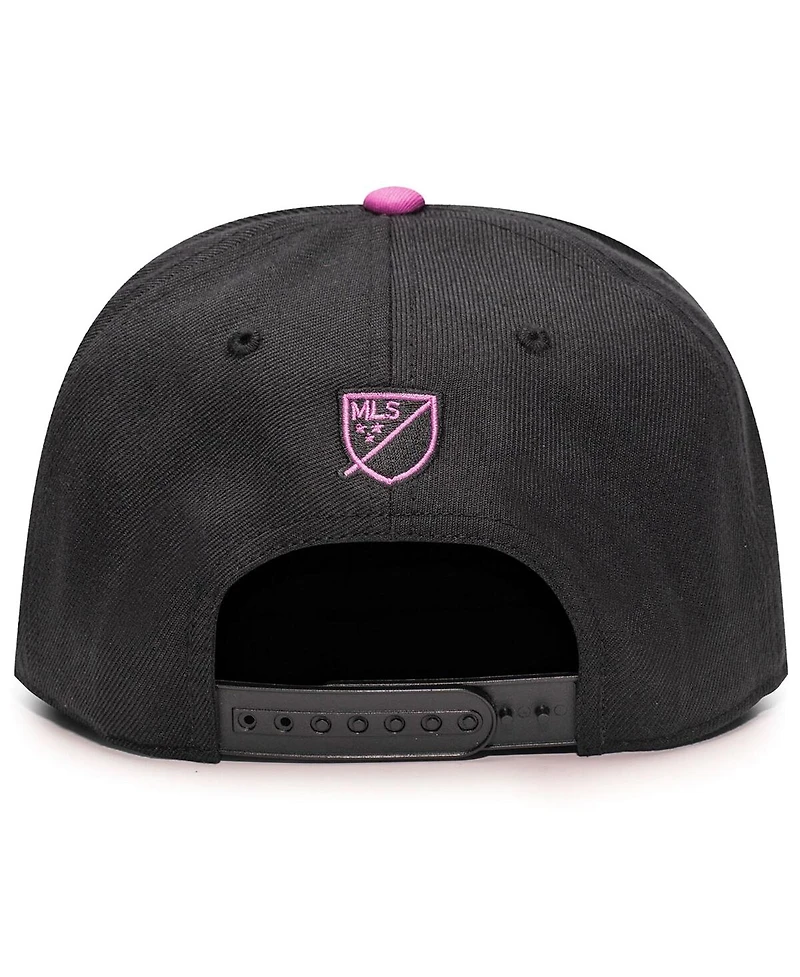 Fan Ink Men's Black Inter Miami Cf Foxtail Snapback Hat