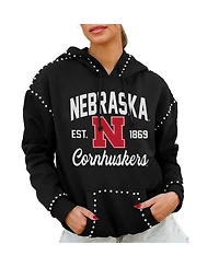 Gameday Couture Women's Black Nebraska Huskers Studded Pullover Hoodie