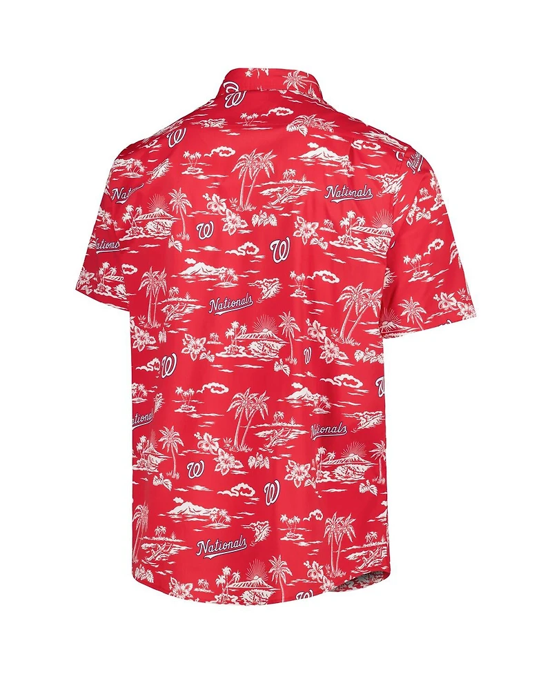 Reyn Spooner Men's Red Washington Nationals Kekai Performance Button-Up Shirt