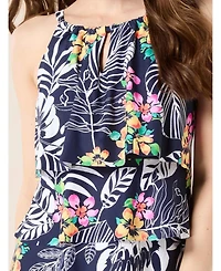 Beach House Women's Swim Jaclyn High Neck Ruffle Tankini Top