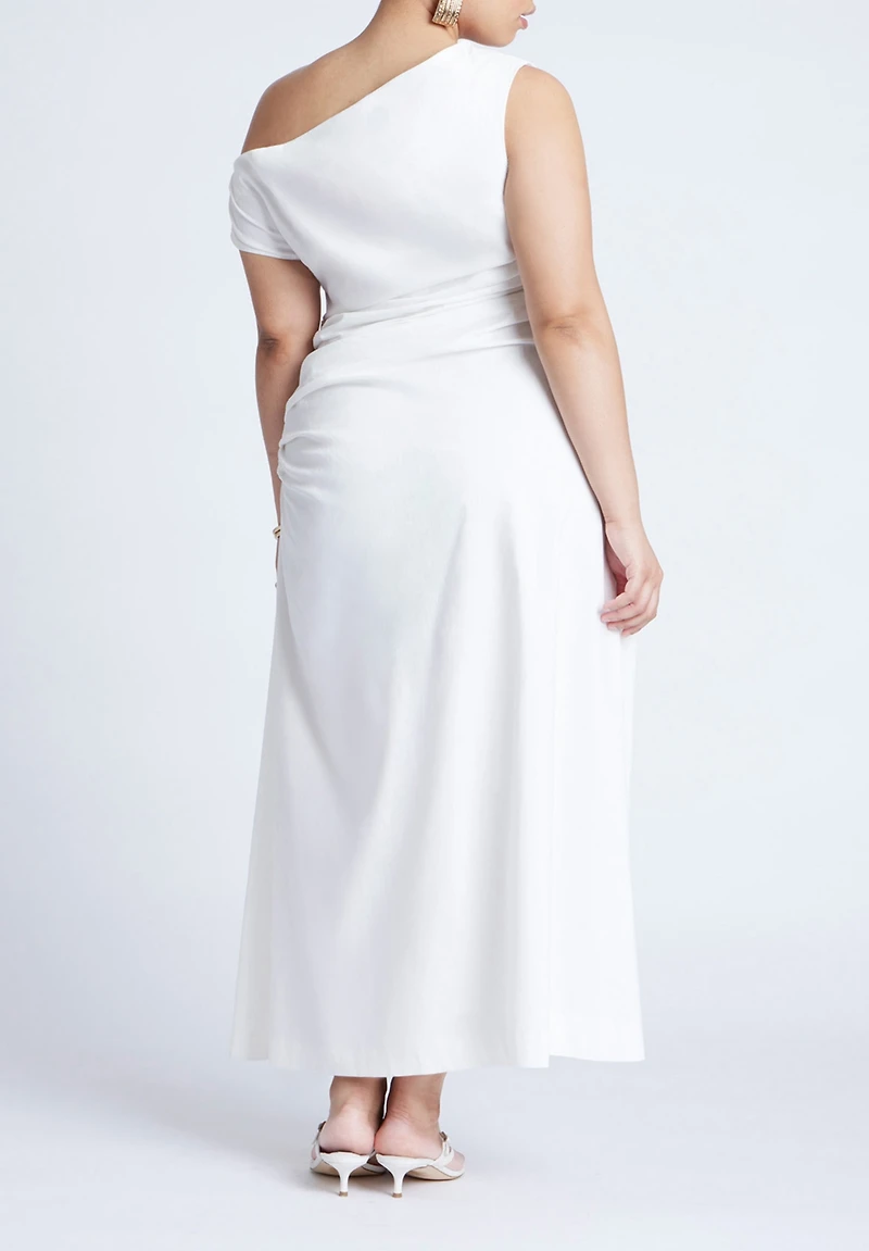 Eloquii Women's Plus Size One Shoulder Maxi Dress