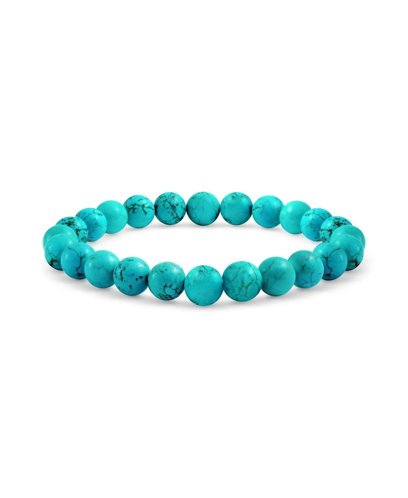 Bling Jewelry Natural Multi Color Round Beads 8MM Strand Stackable Stretch Bracelet