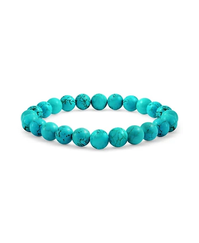 Bling Jewelry Natural Multi Color Round Beads 8MM Strand Stackable Stretch Bracelet