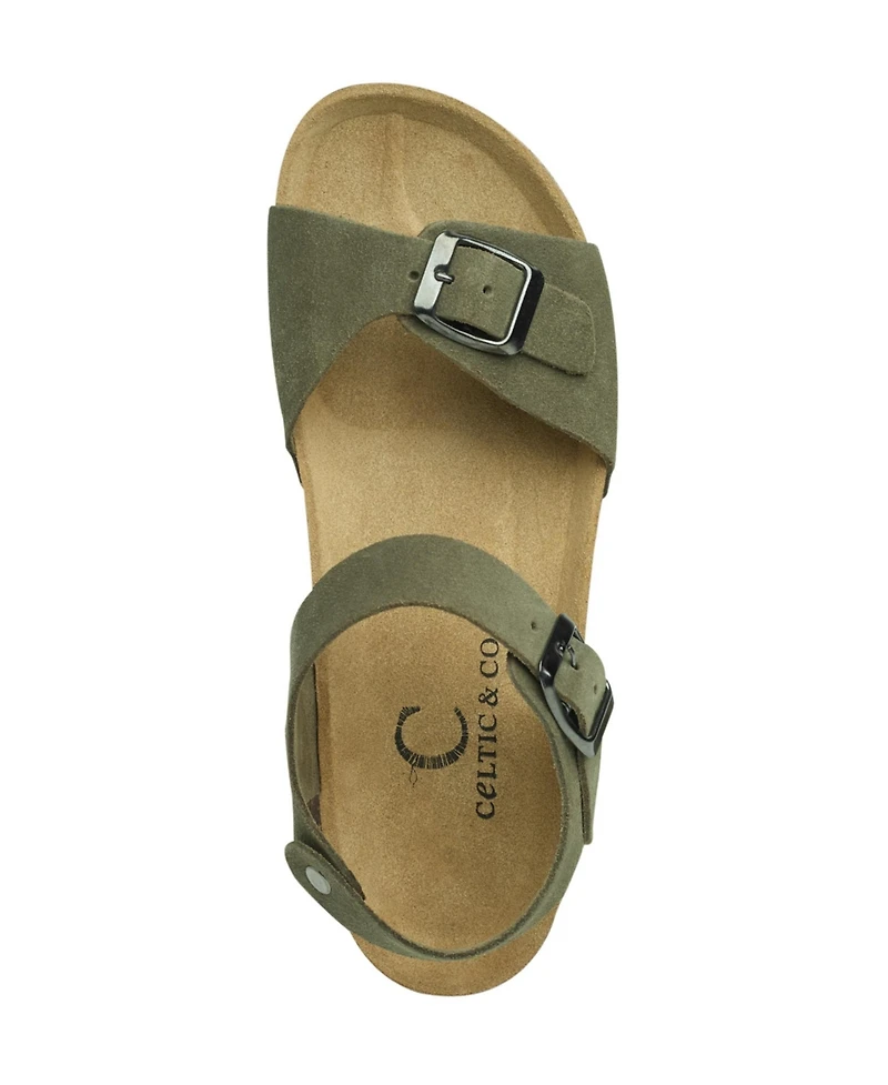 Low Wedge Dbl Buckle Sandal