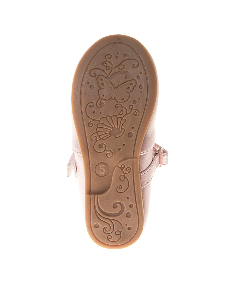 Laura Ashley Little and Big Girls Hook and Loop Dress Shoe