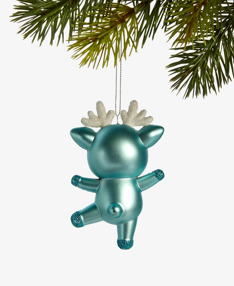 Holiday Lane Baby's First Blue Glass Deer Ornament, Exclusively at Macy's