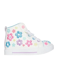 Skechers Toddler Girls Twinkle Toes: Sparks - Super Blossom High Top Light-Up Casual Sneakers from Finish Line