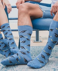 MeMoi Men's Graduation Pattern Rayon Novelty Crew Socks