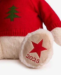 Holiday Lane Christmas Cheer Cream Plush Sitting Bear, Created for Macy's