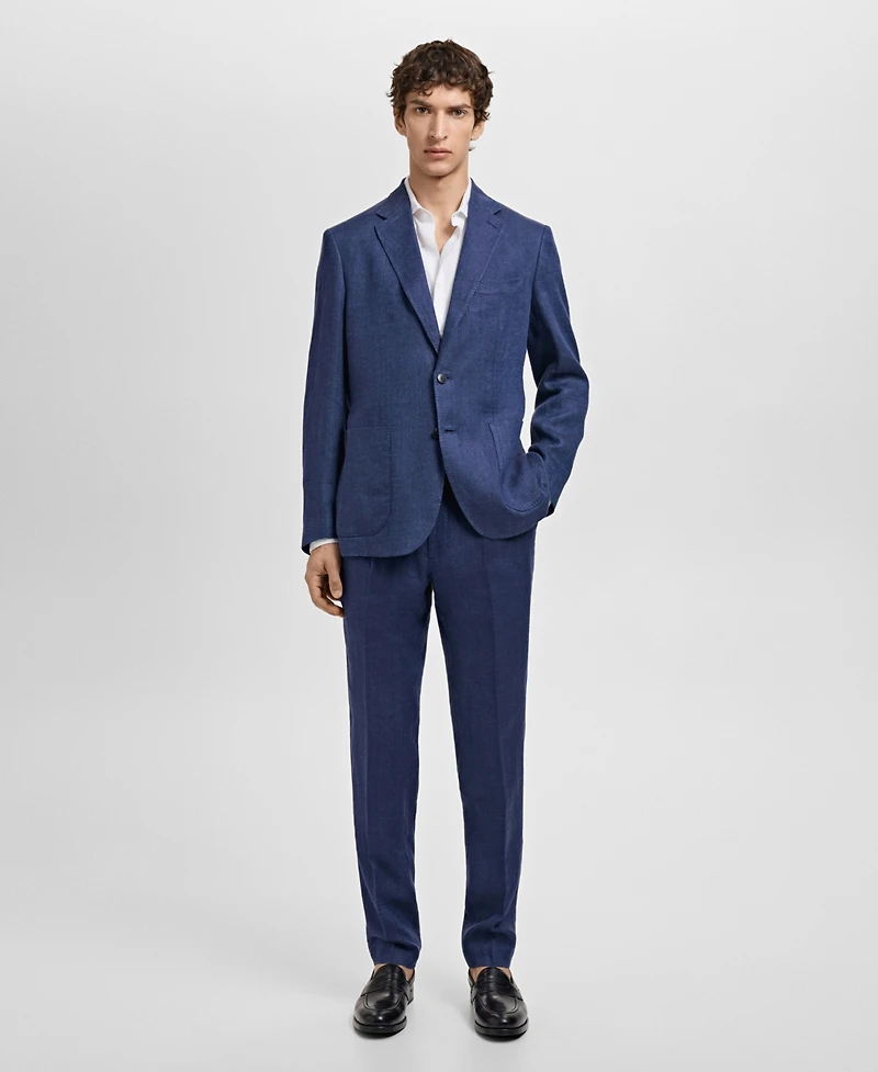 Mango Men's Salerno Linen Slim-Fit Suit Blazer