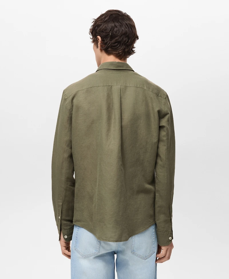 Mango Men's Classic-Fit Linen Shirt