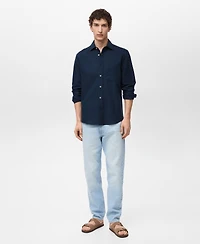 Mango Men's Classic-Fit Linen Shirt