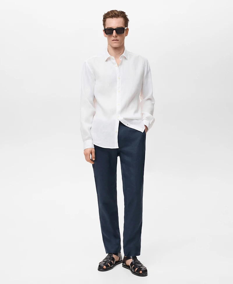 Mango Men's Regular-Fit Linen Shirt