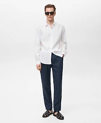 Mango Men's Regular-Fit Linen Shirt