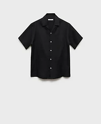 Mango Men's Linen Short Sleeve Shirt