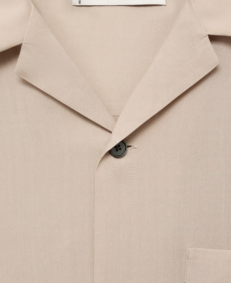 Mango Men's Lyocell Pocketed Shirt