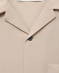 Mango Men's Lyocell Pocketed Shirt