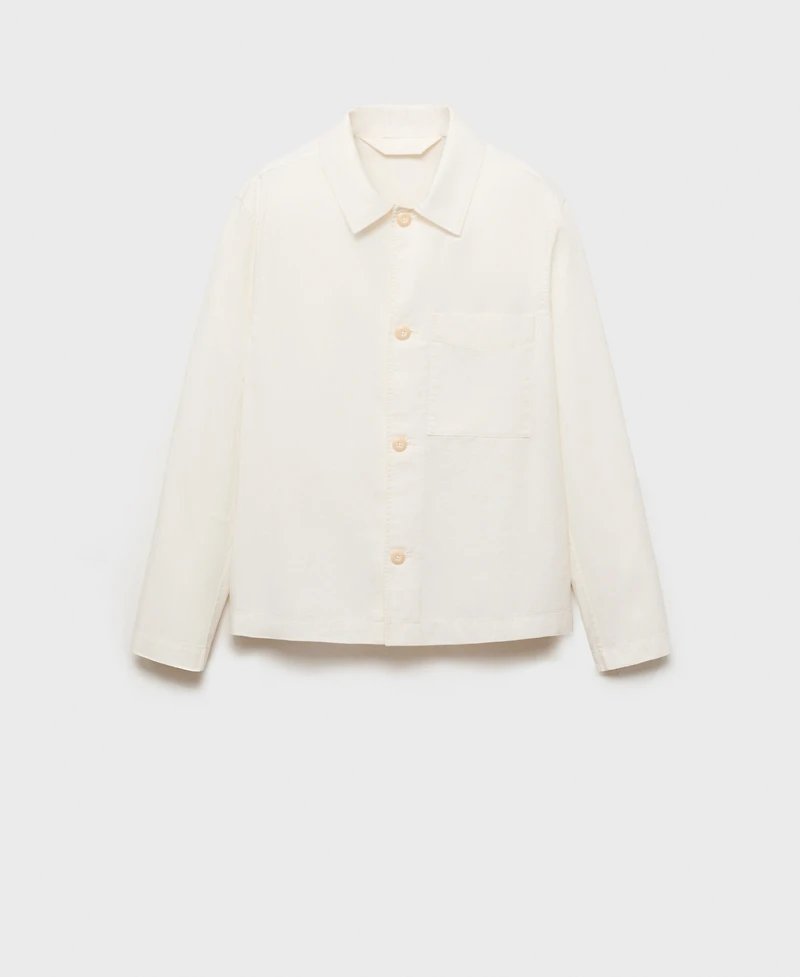 Mango Men's Linen Cotton Overshirt