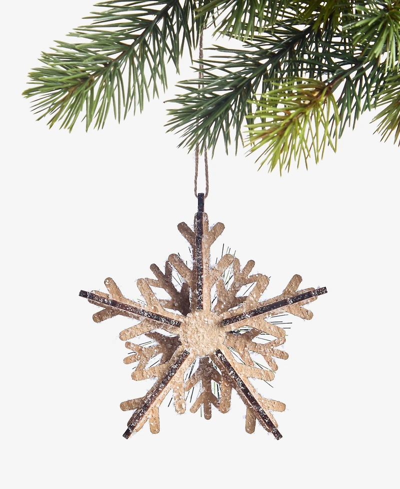Holiday Lane Nordic Wonderland Rustic Snowflake Ornament, Macy's Exclusive