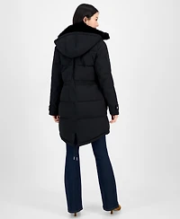 Michael Kors Women's Faux-Fur-Trim Hooded Puffer Coat