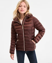 Michael Kors Women's Hooded Shine Packable Puffer Coat, Exclusively at Macy's