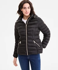 Michael Kors Women's Hooded Shine Packable Puffer Coat, Exclusively at Macy's