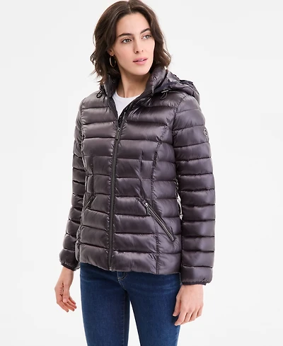 Michael Kors Women's Hooded Shine Packable Puffer Coat, Exclusively at Macy's