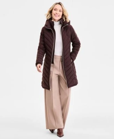 Michael Michael Kors Womens Hooded Puffer Coat Pxxs Xxl