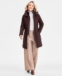 Michael Michael Kors Womens Hooded Puffer Coat Pxxs Xxl