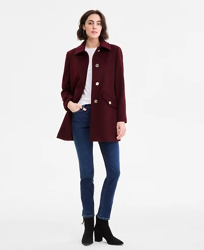 Michael Michael Kors Women's Collared Button-Front Coat