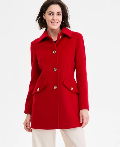 Michael Kors Women's Collared Button-Front Coat