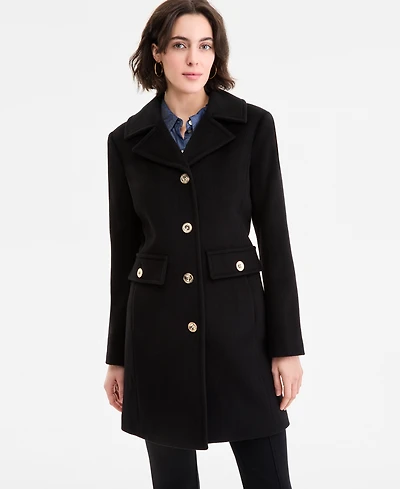 Michael Kors Women's Collared Button-Front Coat, Exclusively at Macy's