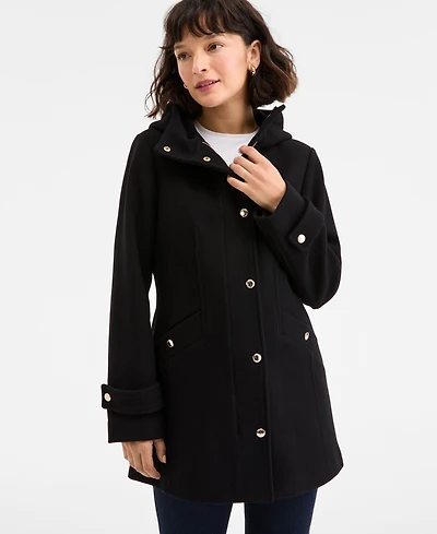 Michael Kors Women's Hooded Button-Front Coat, Exclusively at Macy's