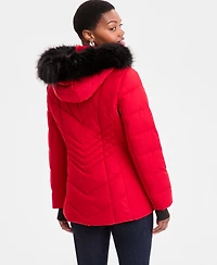 Michael Kors Women's Faux-Fur-Trim Hooded Puffer Coat, Exclusively at Macy's