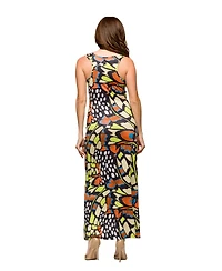 24seven Comfort Apparel Women's Razorback Tank Casual Maxi Dress