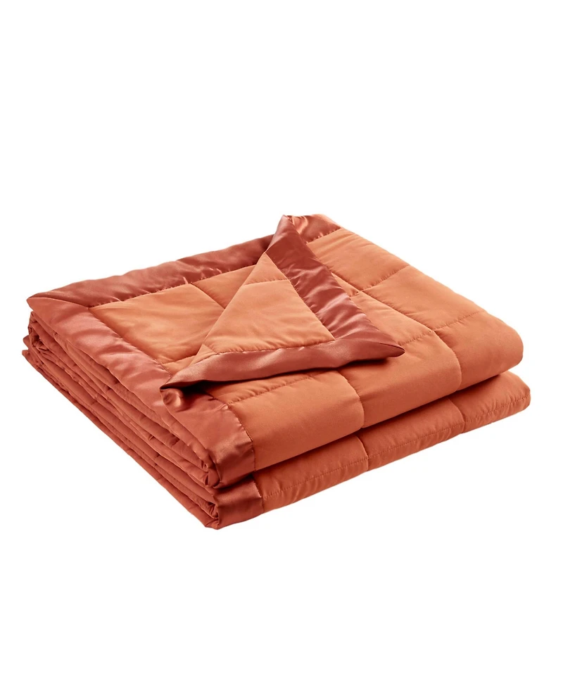 Madison Park Windom Lightweight Down Alternative Satin Trim Blanket