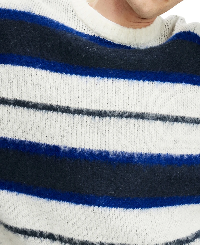 Cotton On Men's Box Fit Fuzzy Crew Knit Sweater