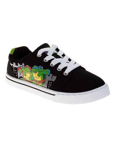 Nickelodeon Little and Big Boys Teenage Mutant Ninja Turtles Lace Up Canvas Sneakers