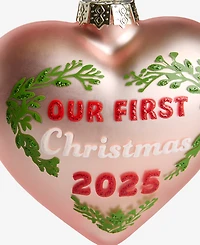 Holiday Lane Our First Christmas 2025 Glass Heart Ornament, Macy's Exclusive