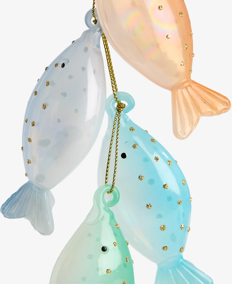 Holiday Lane Seaside Glass Fish Pendant Ornament, Macy's Exclusive