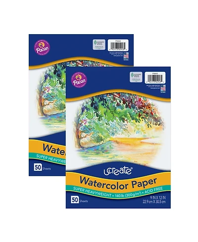 UCreate Watercolor Paper, Pack of 2