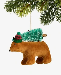 Holiday Lane Tiny Tidings Tree-Toting Bear Ornament, Macy's Exclusive