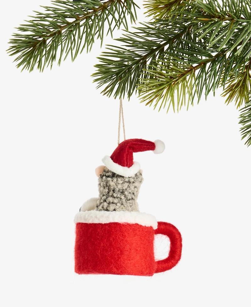 Holiday Lane Tiny Tidings Hedgehog in Mug Ornament, Macy's Exclusive