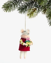 Holiday Lane Tiny Tidings Felted Mouse with Gift Ornament, Macy's Exclusive
