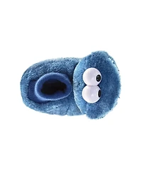 Sesame Street Toddler Boys and Toddler Girls Happy Cookie Monster Dual Sizes Slippers