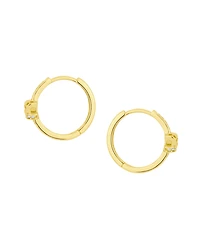 And Now This Cubic Zirconia Knot Hoop Earrings