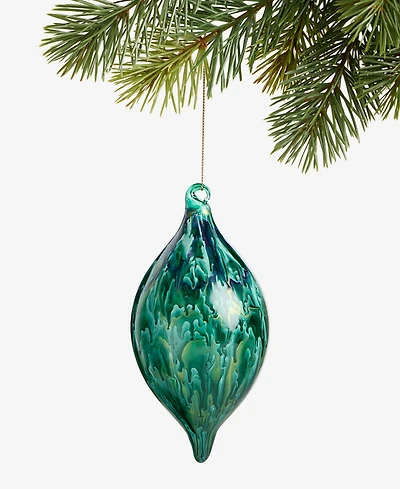 Holiday Lane Enchanted Forest Marble-Look Finial Ornament, Macy's Exclusive