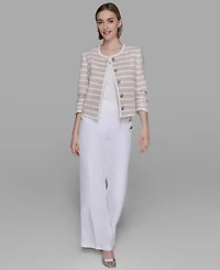 Karl Lagerfeld Paris Women's Sequinned Striped Jacket