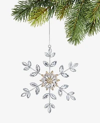 Holiday Lane Jeweled Classics Gold and Gem Snowflake Ornament, Macy's Exclusive
