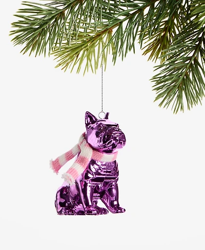 Holiday Lane Eclectic Charm Pink Glitter Dog Ornament, Macy's Exclusive